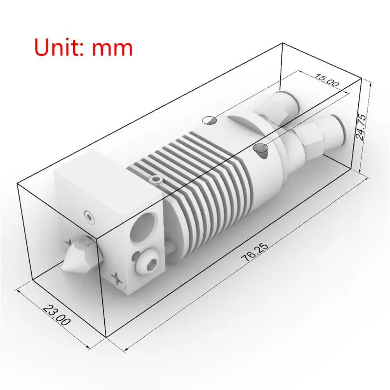 1 комплект 12V/24V 2In1 экструдер 0 4 мм Насадка Hotend для CR10 Эндер 3 3D-принтеры | Компьютеры