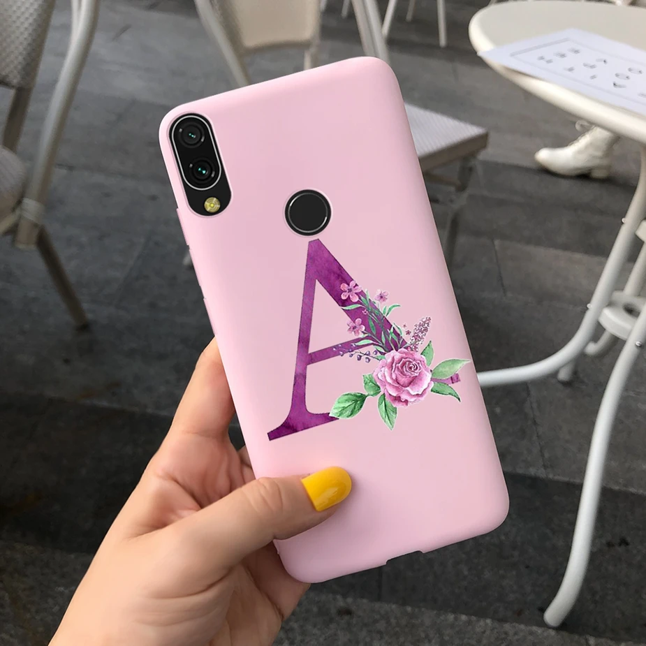 Чехол для Xiaomi Redmi 7 милые буквы мягкие силиконовые чехлы из ТПУ телефонов Redmi7