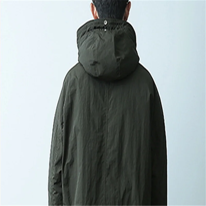 

Winter 2020 New Men's Lightweight Down Jacket Long Japanese Casual Cap Jacket Down Jacket Windbreaker