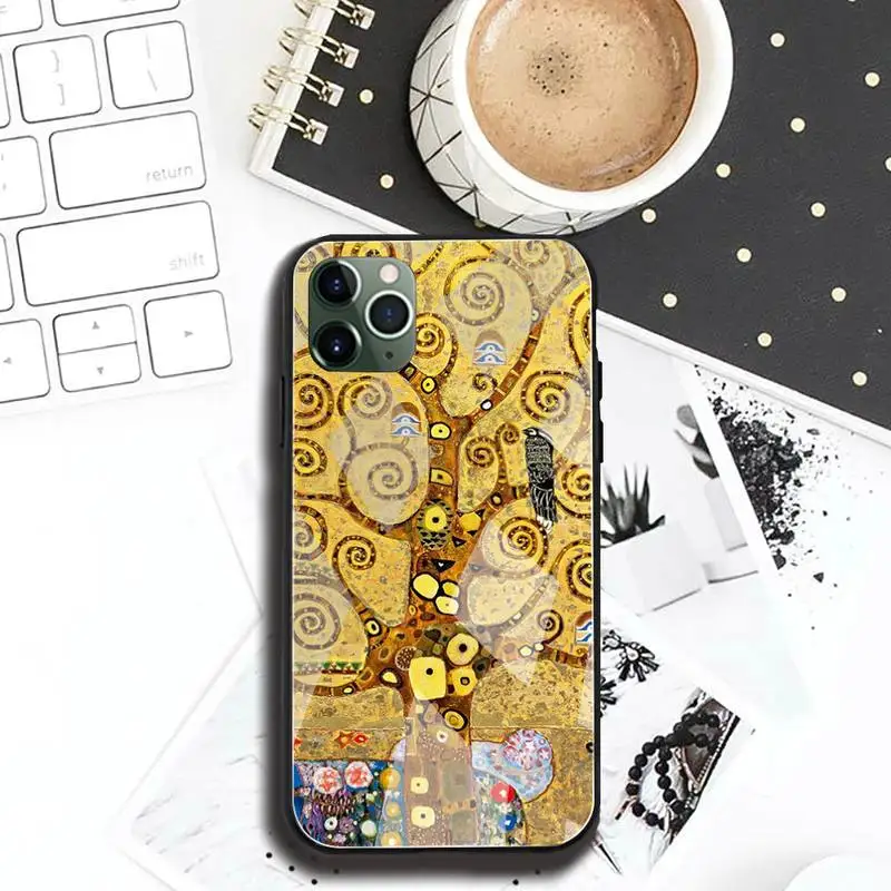 Чехол для телефона Kiss By Gustav Klimt закаленное стекло iPhone 12 Pro Max Mini 11 XR XS MAX 8X7 6S 6 Plus SE 2020