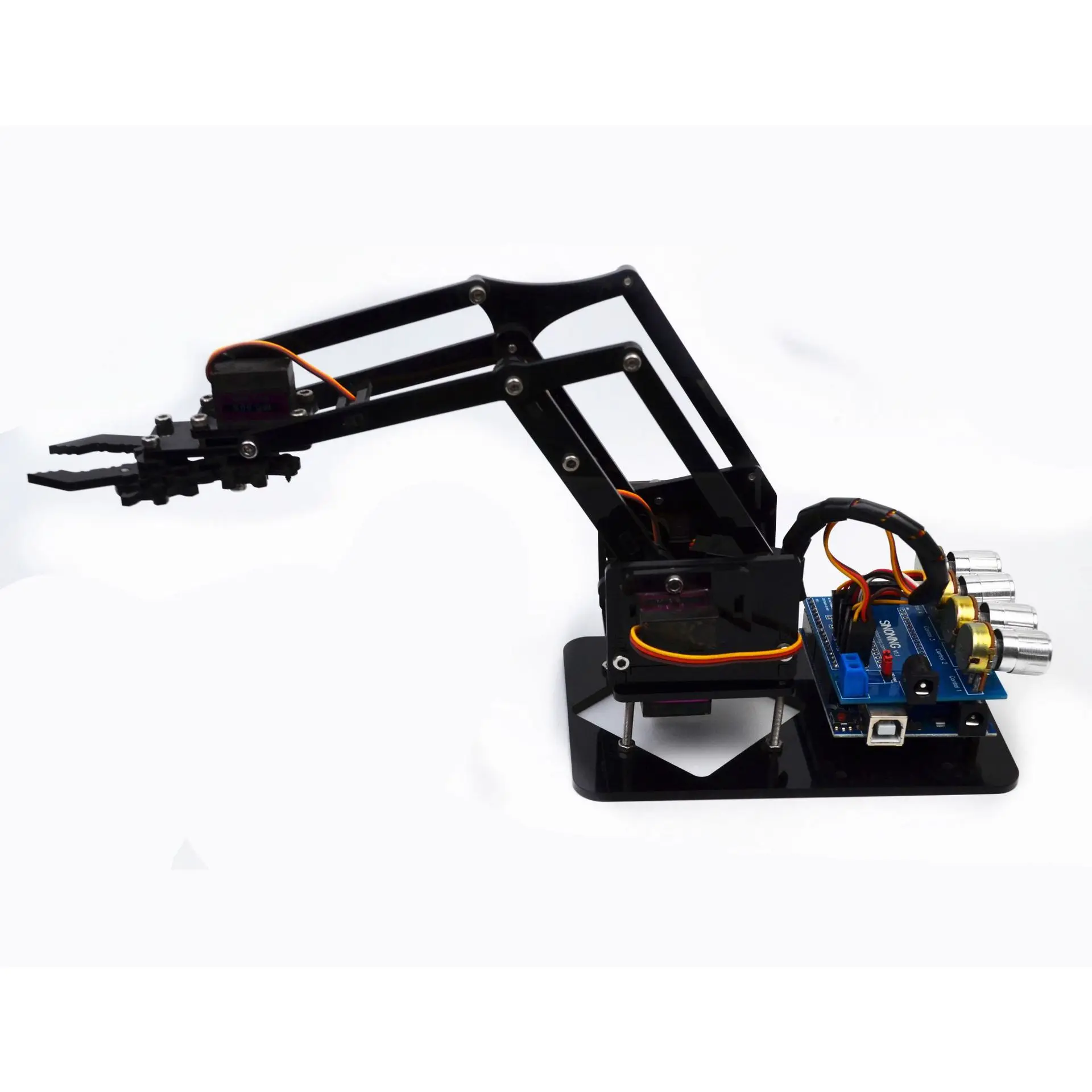 DIY Acrylic Metal Robotic Arm Assembly Programming Learning Kit for Arduino 4DOF Mechanical Grab Manipulator Gifts Kids | Канцтовары для