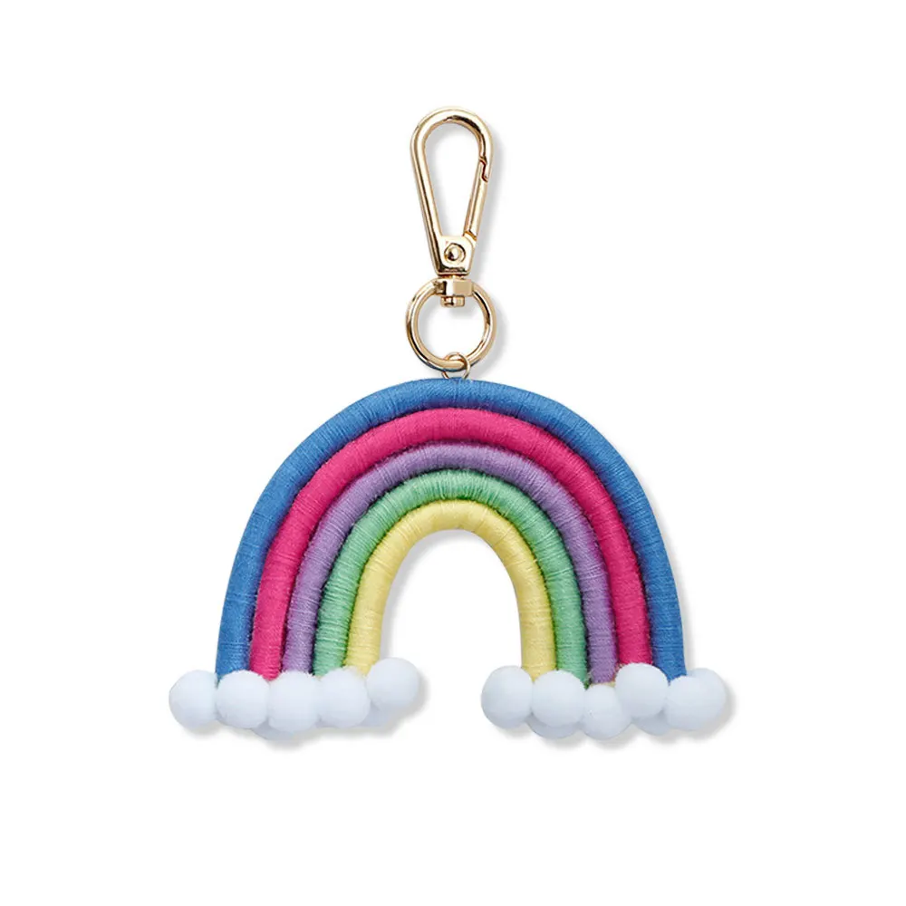 

Fashion Rainbow Handmade Keychain Cloud Backpack Pendant Bag Decoration Car Key Accessories Keyring Hot Sale Exquisite Gift 2021