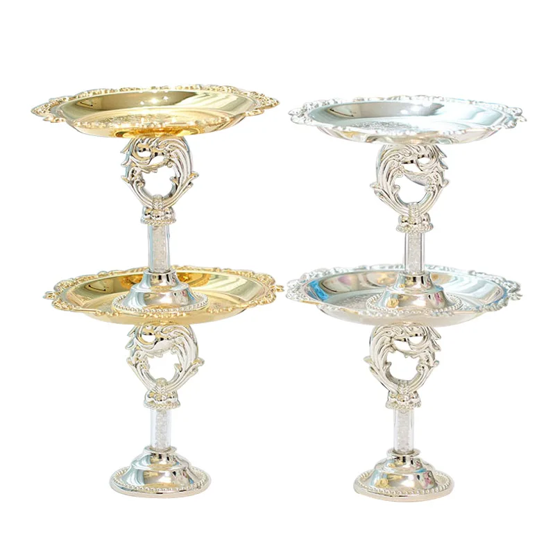 Набор подставок для торта комплект из 2 круглых металлических кексов и десертов