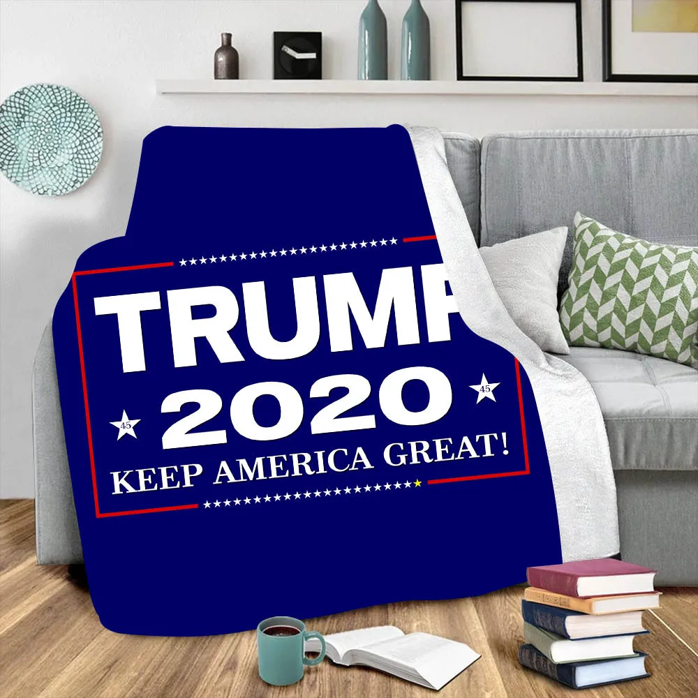 Трамп 2020 утяжеленное цифровое одеяло с принтом Двухслойное Флисовое s для