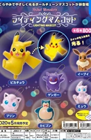 tomy pokemon action figuregps ex cashapou snorlax pikachu gengar jiggypuff luminous pendant model new