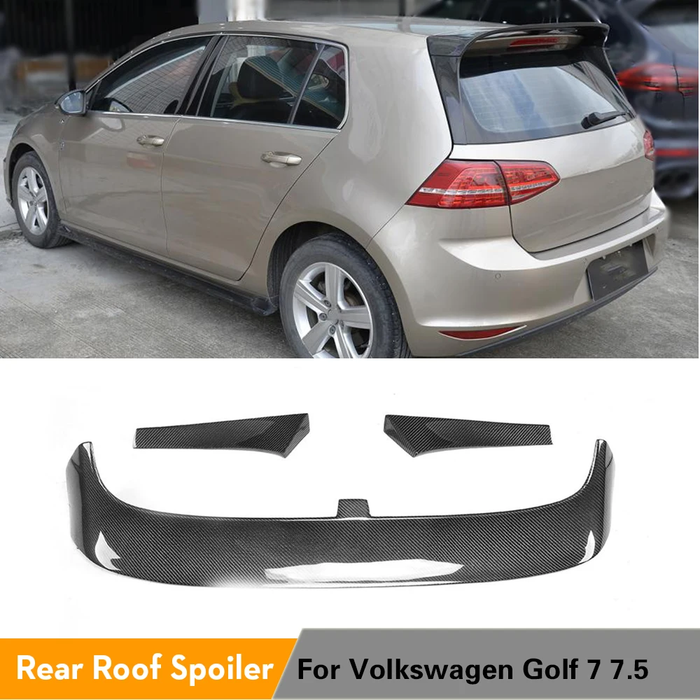 Углеродного волокна/FRP задний спойлер на крыло, крышу для губ для Volkswagen VW Golf 7 VII MK7 Хэтчбек 4-дверный Стандартный