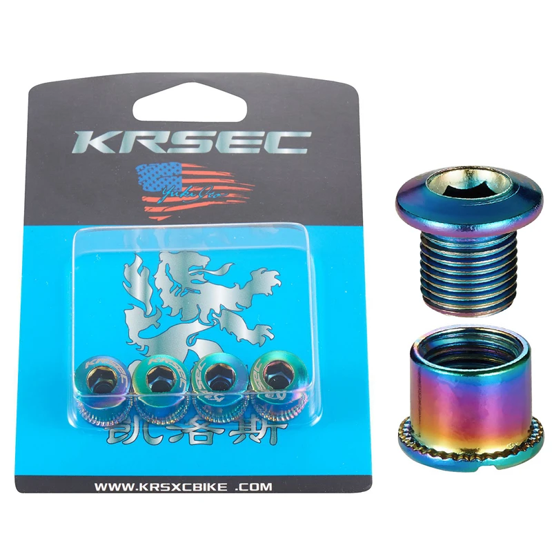 

10packs MTB Bicycle Chainwheel Screws Cycling Bike M8 Alloy Single/Double Dental Plate Nail Screws Super Light Crankset Screw