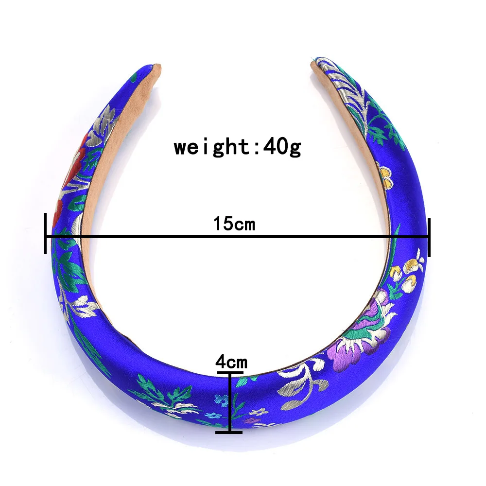 Женский обруч для волос ZA модный брендовый с бархатной вышивкой и цветами