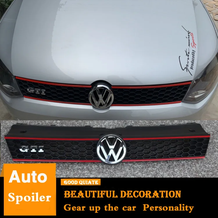 Передние гоночные решетки подходят для Polo 2011 2012 2013 Черная решетка