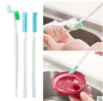 

3 Pcs Sets Brush for Bottles Bottlebrush Cup Lid Gap Cleaning Kitchen Accessories Small Items Cooking Tools Toilet Bathroom Dust