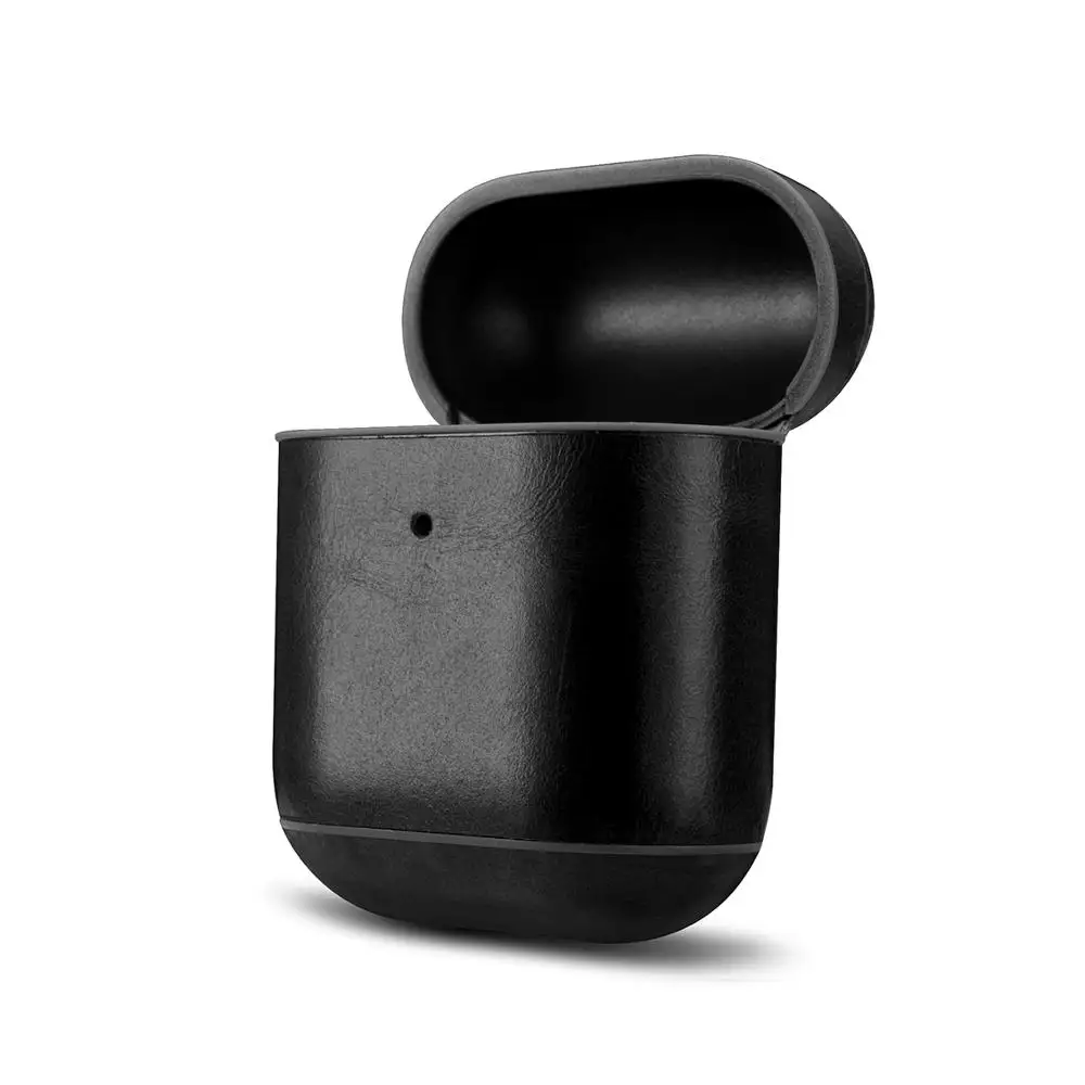 

ICARER Handmade Real Leather Protection Case for Airpods2 Shockproof Funda Hook Up Keychain Luxury Business Style Best Gift