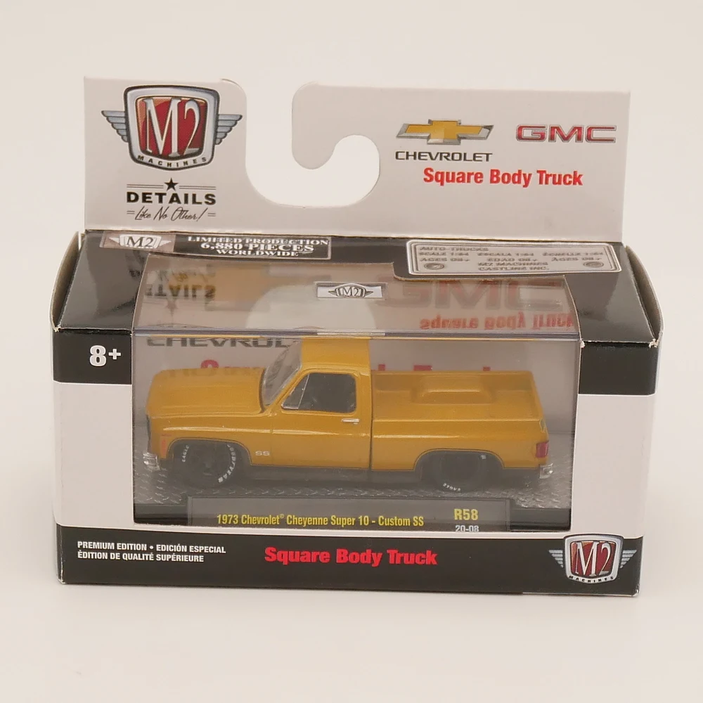 M2 1:64 1979 Chevrolet Scottsdale Chevy Sport / 1973 Cheyenne Super 10 Custom SS литая модель автомобиля игрушка из
