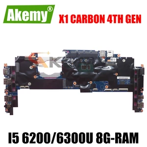 for lenovo thinkpad x1 yoga 1st gen x1 carbon 4th gen laptop motherboard 14282 2m w i5 62006300u cpu 8g ram mainboard free global shipping