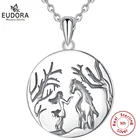 Ожерелье Eudora из стерлингового серебра 925 пробы с подвеской в виде лошади, ожерелье с подвеской в виде девушки и духа, лошади, ювелирные изделия для конного спорта, подвески в виде животных D509