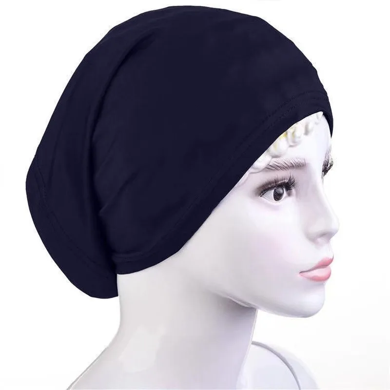 

Newest Islamic Muslim Turban Hat Women Head Scarf Cotton Underscarf Hijab Cover Headwrap Bonnet Plain Hijabs Turkey Head Cap