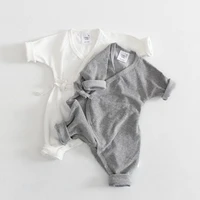 0 24m baby girl clothes boy solid color back wing little angel romper newborn jumpsuit infant playsuit