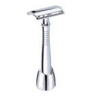 Комплект безопасной бритвы с двойным краем, Классическая бритва из цинкового сплава, бритвы с длинной ручкой, набор ручной бритвы для мужчин