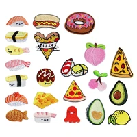 fruit food pizza avocado egg patches sewing embroidered applique for jacket clothes stickers badge diy apparel accessories
