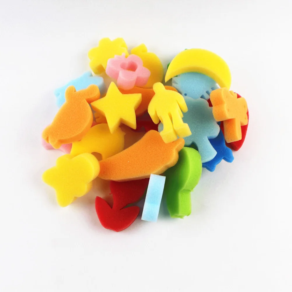24Pcs Painting Sponge DIY Tool Colorful Assorted Children Arts and Crafts for Kids Education Toy | Игрушки и хобби