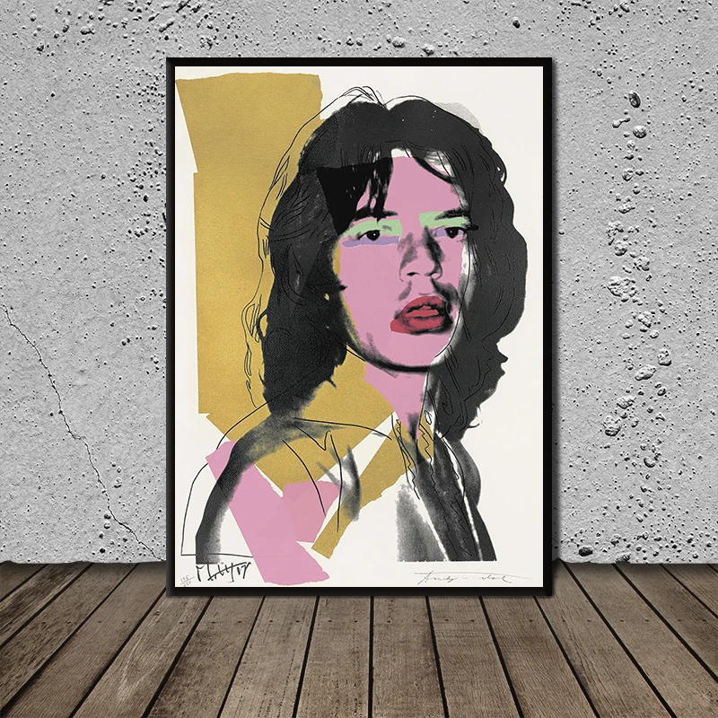 Картина на холсте Mick Jagger Andy Warhol плакаты и принты настенные картины для гостиной