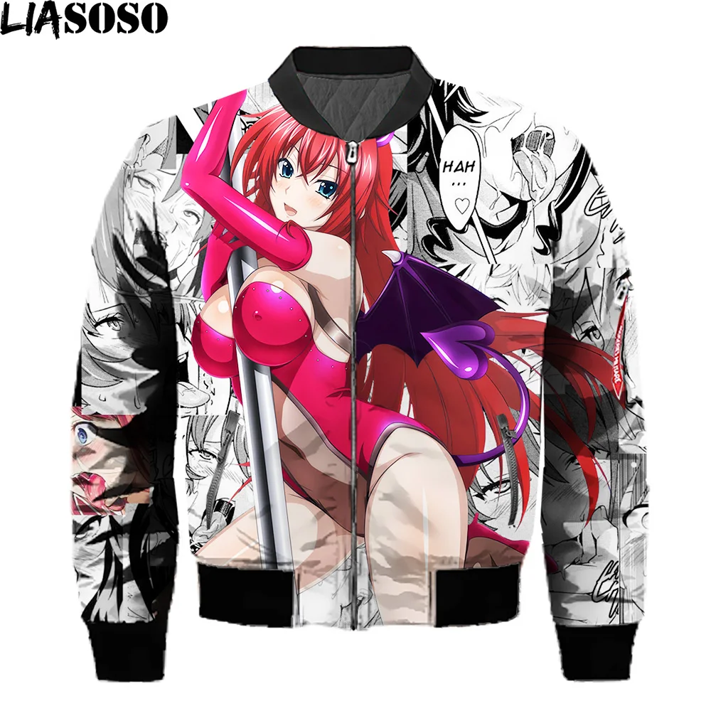 

High School DxD Men's jacket 3D Printed Anime Hentai Sexy Girls Fashion Softshell Jacket Man Winter Otaku Alternative Top Coat