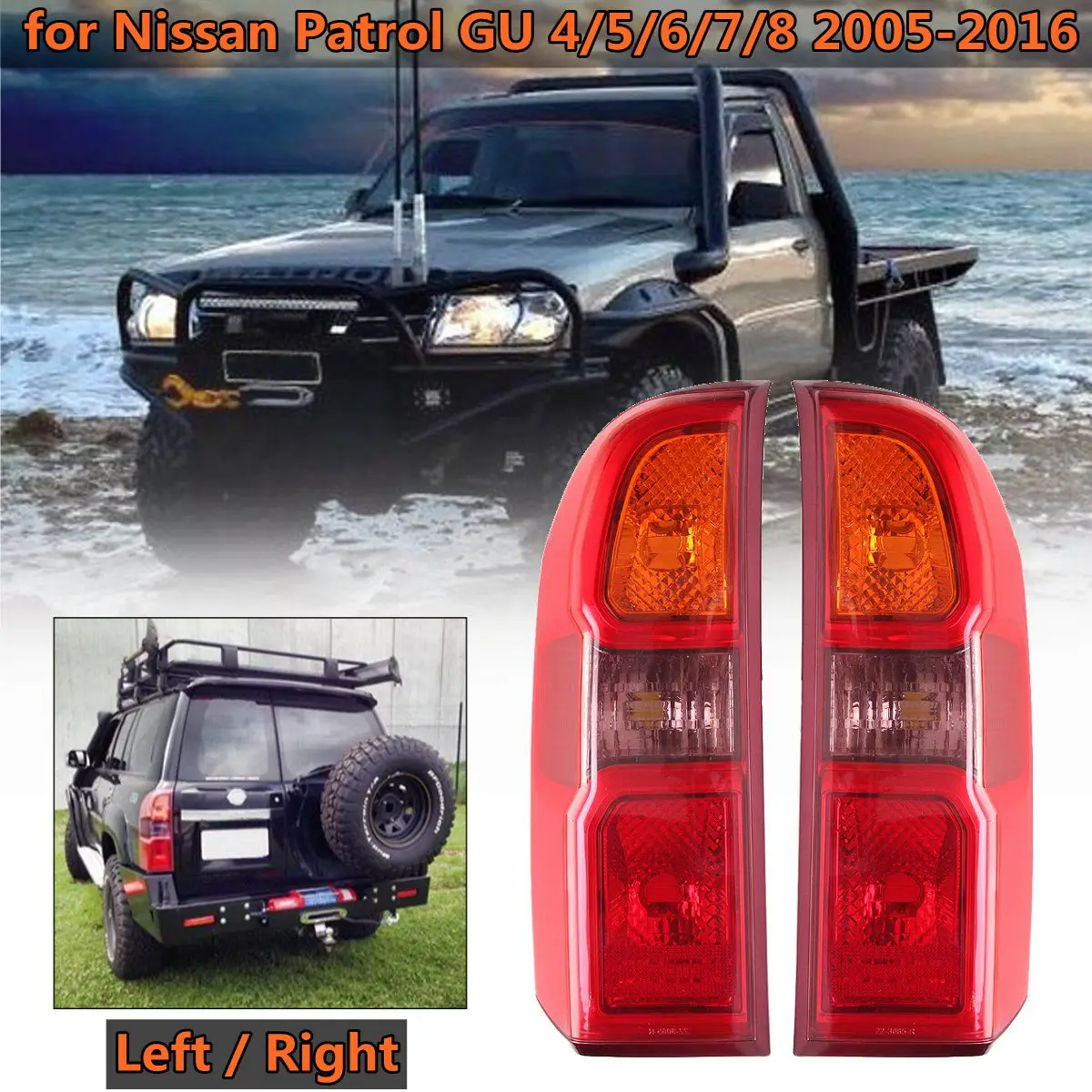 

Задний фонарь для Nissan патруль GU 4/5/6/7/8 2005-2016, задний левый/правый задний фонарь, стоп-сигнал