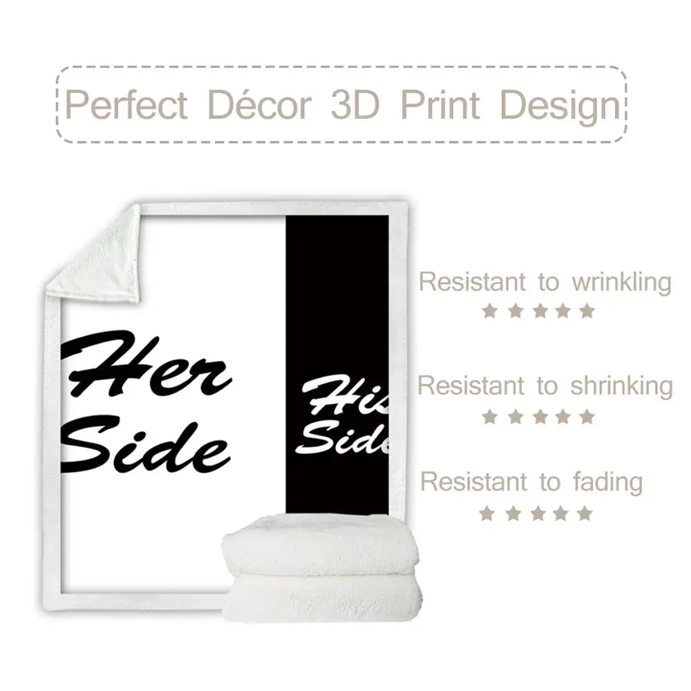 Покрывало для кровати His &amp Her классическое плюшевое покрывало пар путешествий