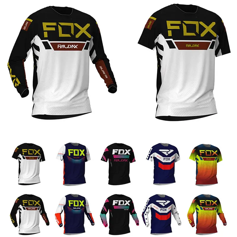 

NEWEST Motocross 2021 Downhill Jersey RAUDAX FOX Mountain Bike Motorcycle Cycling T-Shirt Long+Short Sleeve Off Road Bicycle MTB