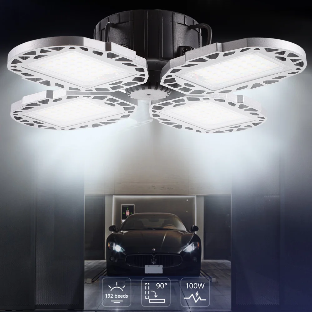 

LED Garage Lamp Foldable Mining Lighting Tool Garage Warehouse Ceiling Lamp