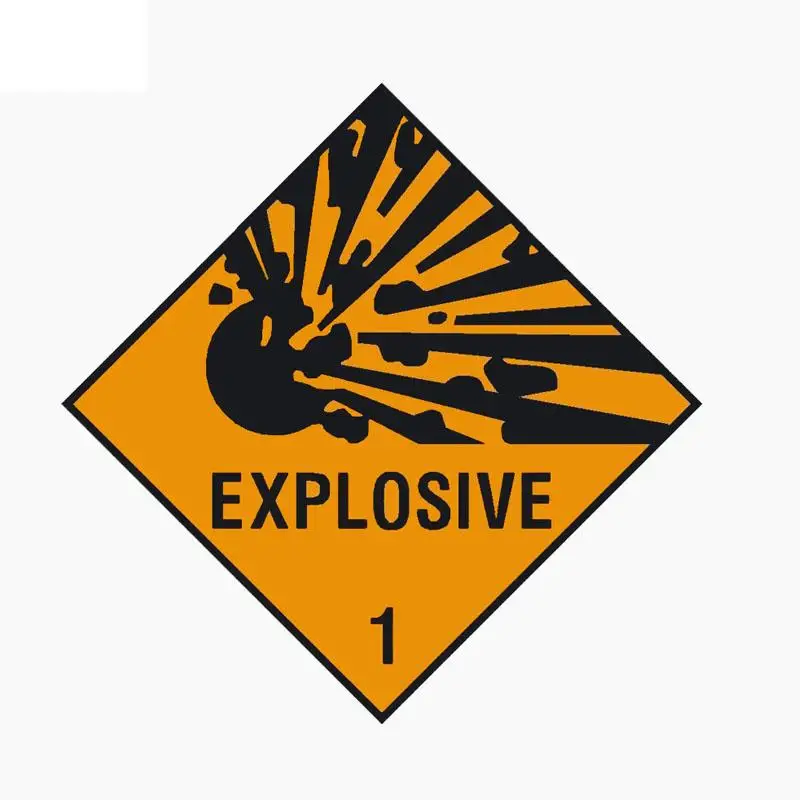 

Small Town 10CM*10CM EXPLOSIVE WARNING NOTICE Warning Mark Personality Car Window Decal Reflective Car Sticker C1-7680