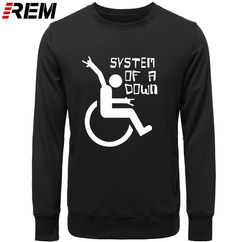 Толстовка SYSTEM OF A DOWN с принтом мужская хлопковая толстовка круглым вырезом и