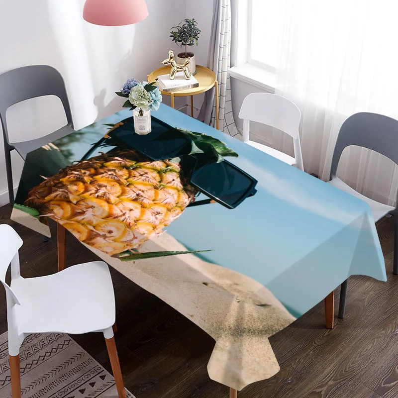 Скатерть на заказ водонепроницаемая ткань из ткани Оксфорд с 3d-рисунком морского