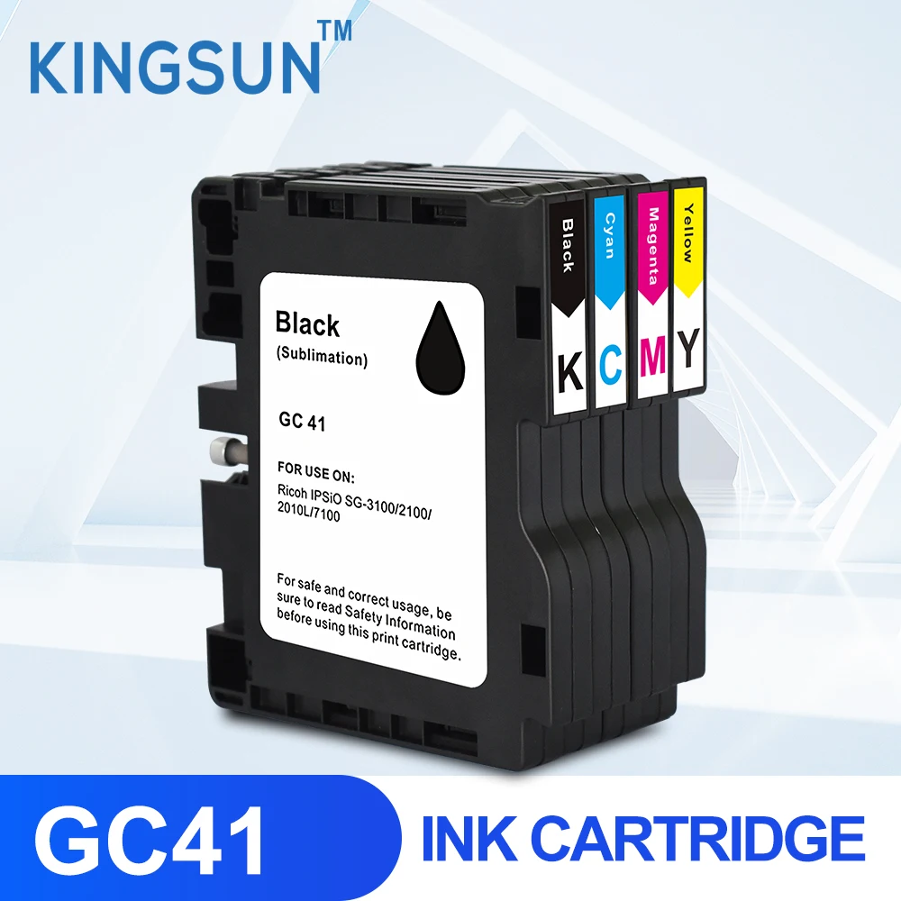 GC41 Sublimation Ink Cartridge for Ricoh Aficio SG 3100SNW 3110DN 3110DNW 2100N 2100L Inkjet Printer 32ML/PC