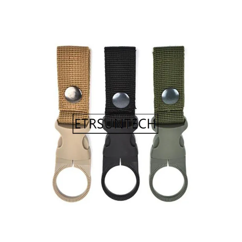 구매 야외 퀵드로우 카라비너 배낭 걸이 후크, 캠프 하이킹 물병 클립 걸쇠 버클 홀더, 200 개