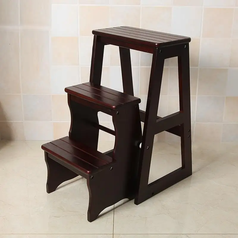 Pied Marchepied Pliant Ottoman Small Marches Escalera Plegable Folding Kitchen Wood Stepladder Ladder Chair Escabeau Step Stool | Мебель