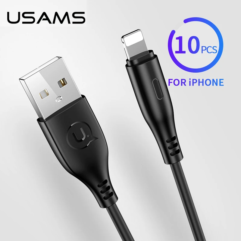 USB-кабель для зарядки и передачи данных USASM 10 шт. U18 1 м 2 А Кабель с разъемом Lightning