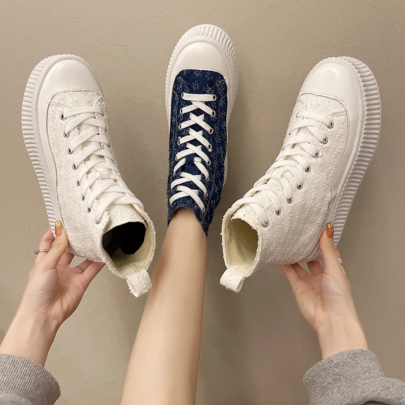 

New Style Women's Sports Shoes Fashion Women's Sneakers Ladies High Top Shoes Canvas Shoes for Women Platform Shoes Casual Shoes