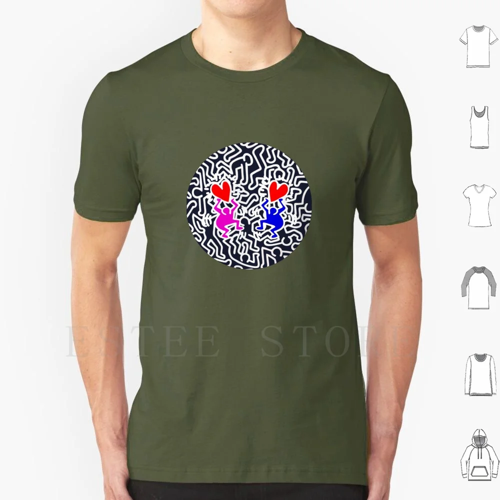 S T Shirt Diy Big Size 100% Cotton Love Art Figures Haring D