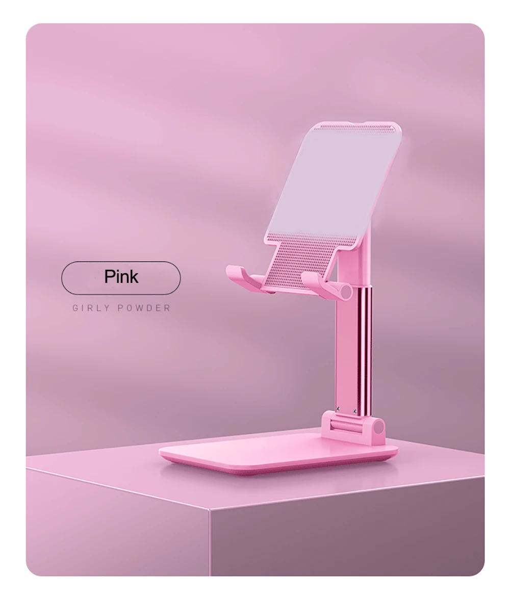

Universal Foldable Phone Stand Support Desk Mobile Phone Holder Stand For iPhone iPad Adjustable Metal Desktop Tablet Holder