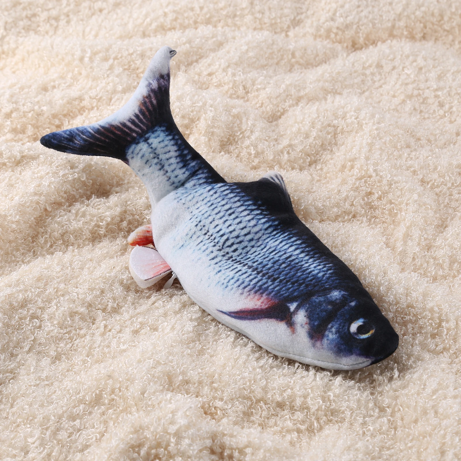 Электрическая Гибкая рыба игрушка для кошек Реалистичная Двигающаяся USB