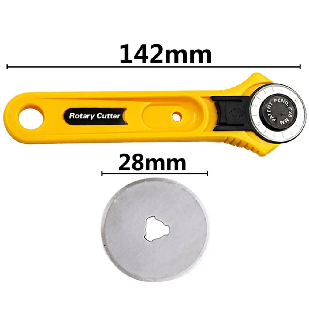

Sewing Accessories 28mm Rotary Cutter Set Handle Rolling Cutter for Cutting Fabric Paper Leather Scrapbooking Quilting