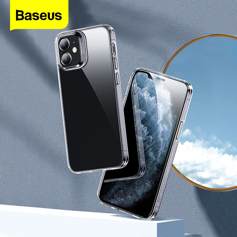 Чехол Baseus для телефона iPhone 12 mini прозрачный мягкий чехол из ТПУ 11 Pro Xs Max X XR Coque Fundas