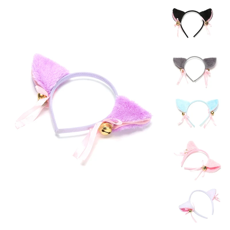 

Color Beautiful Fancy Dress Party Halloween Cat Ears Cosplay Cat Ears Anime Party Costume Bow Tie Headdress Head
