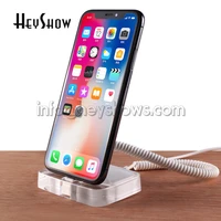 mobile phone acrylic security anti theft device display base cell phone safe burglar alarm system holder with charging function