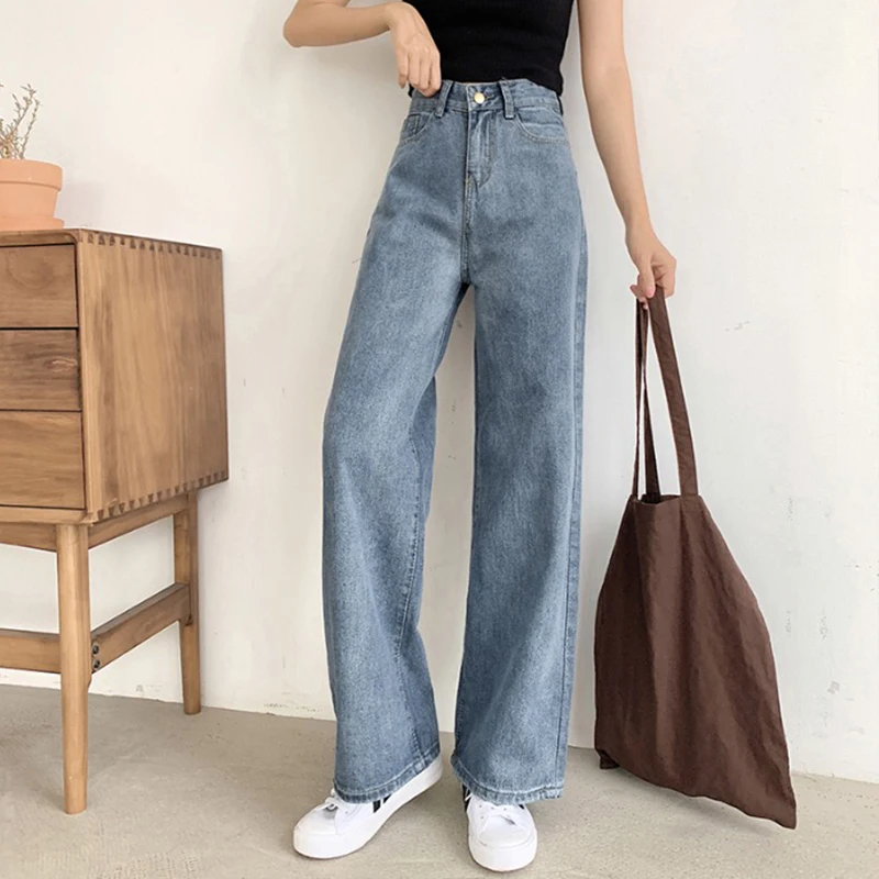 OMIKRON винтажные Женские джинсы-бойфренды для женщин и мам с высокой талией синие