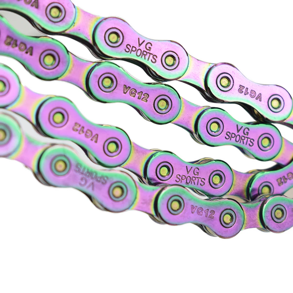 

Sports Steel Bicycle Chain 12 Speed 126L Mountain Road Bike Half Hollow Chain Professional Cycling Parts Supplies