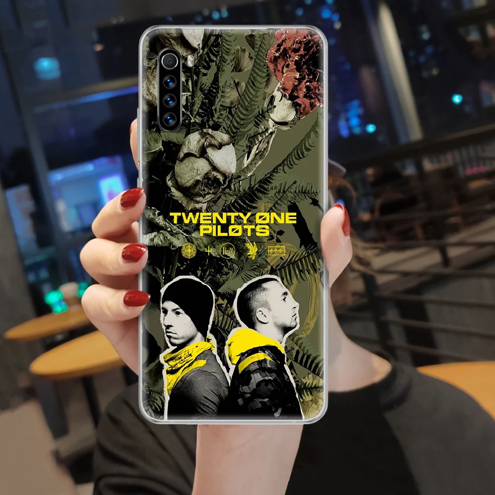 Чехол с логотипом twenty one pilots для XIAOMI Redmi Note 3 4 4X 5 6 7 8 9 Pro T S max прозрачный