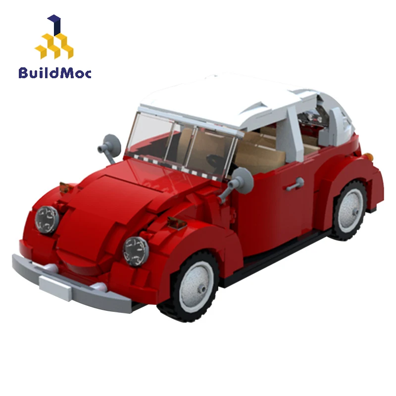 

high tech Car Classic Car MOC Camper City Retro Vehicle Collection Model Building Blocks Bricks high tech Toys For Boy Gift