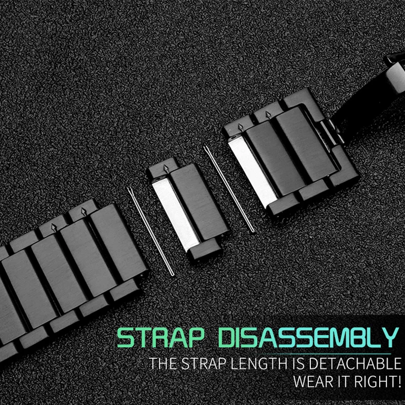

20mm 22mm watch band for AMAZFIT Bip Pace stainless steel bracelet For HONOR Watch GS PRO for Samsung Galaxy watch 3 Active 2