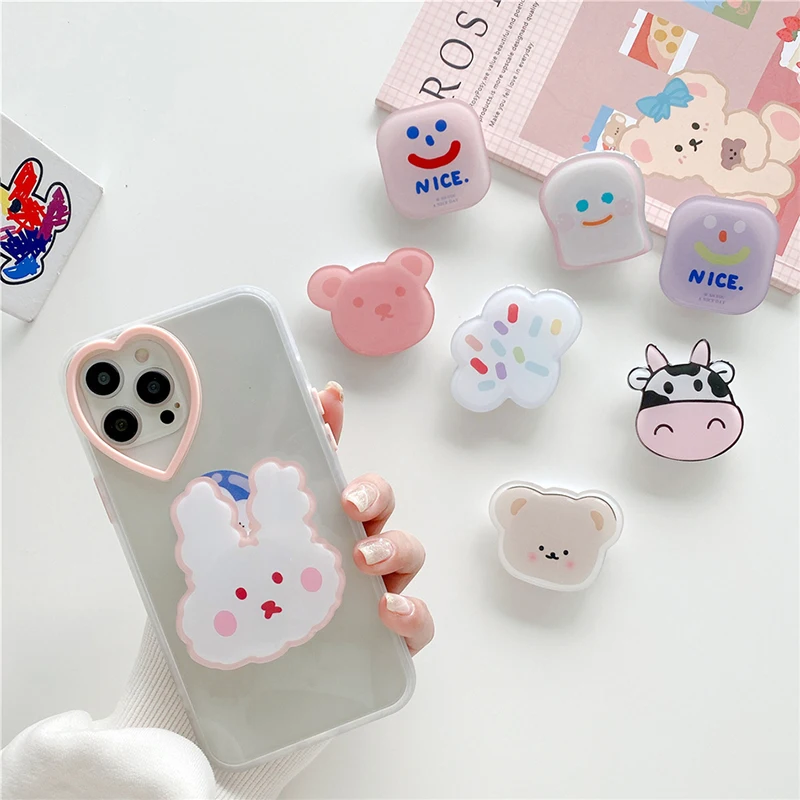 Kawaii Grip Talk Korea держатель для телефона милый мультяшный кролик корова медведь